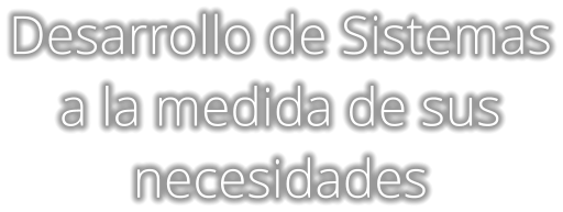 Desarrollo de Sistemas a la medida de sus necesidades